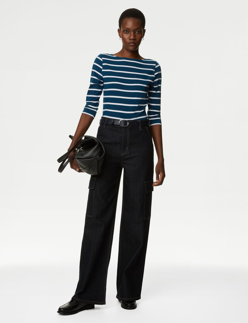 Cotton Rich Striped Slim Fit T-Shirt | M&S Collection | M&S