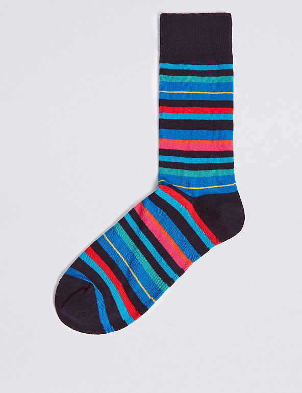 Cotton Rich Striped Socks Image 1 of 1