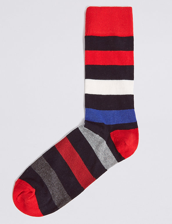 Cotton Rich Striped Socks Image 1 of 1