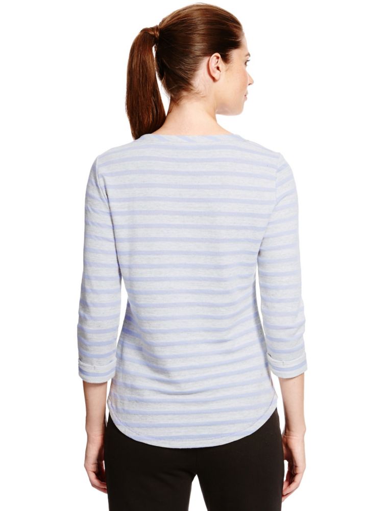 Cotton Rich Striped Sweat Top 4 of 4