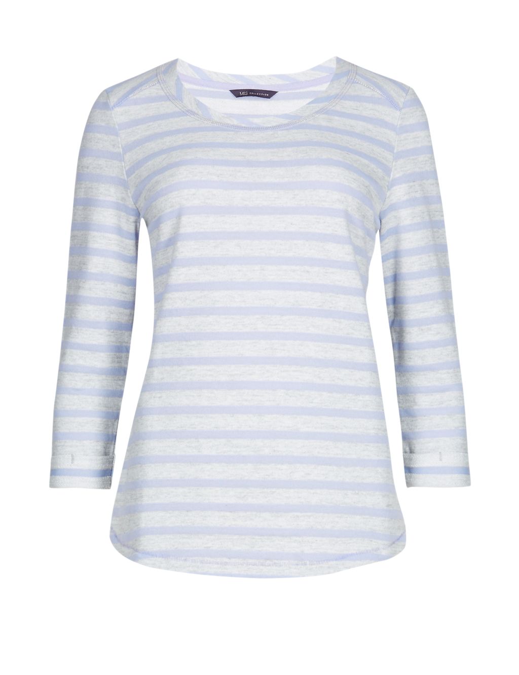 Cotton Rich Striped Sweat Top 1 of 4