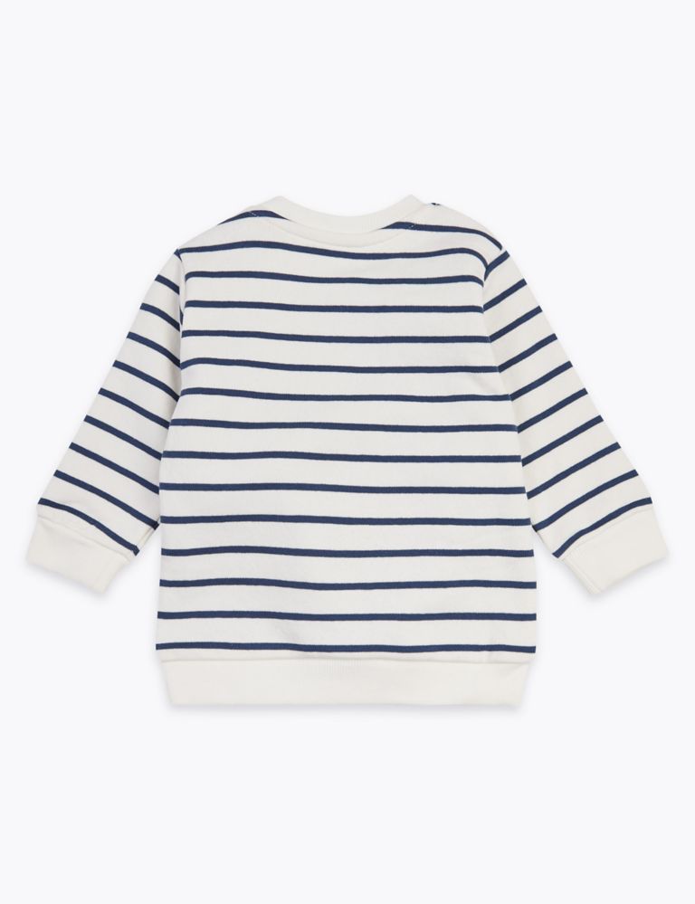 Cotton Rich Striped Sweatshirt (0-3 Yrs) 2 of 3