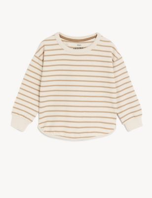 Cotton Rich Striped Sweatshirt (2-8 Yrs) Image 1 of 1