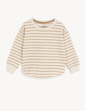 Cotton Rich Striped Sweatshirt (2-8 Yrs) Image 2 of 4