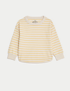Cotton Rich Striped Sweatshirt (2-8 Yrs) Image 2 of 5