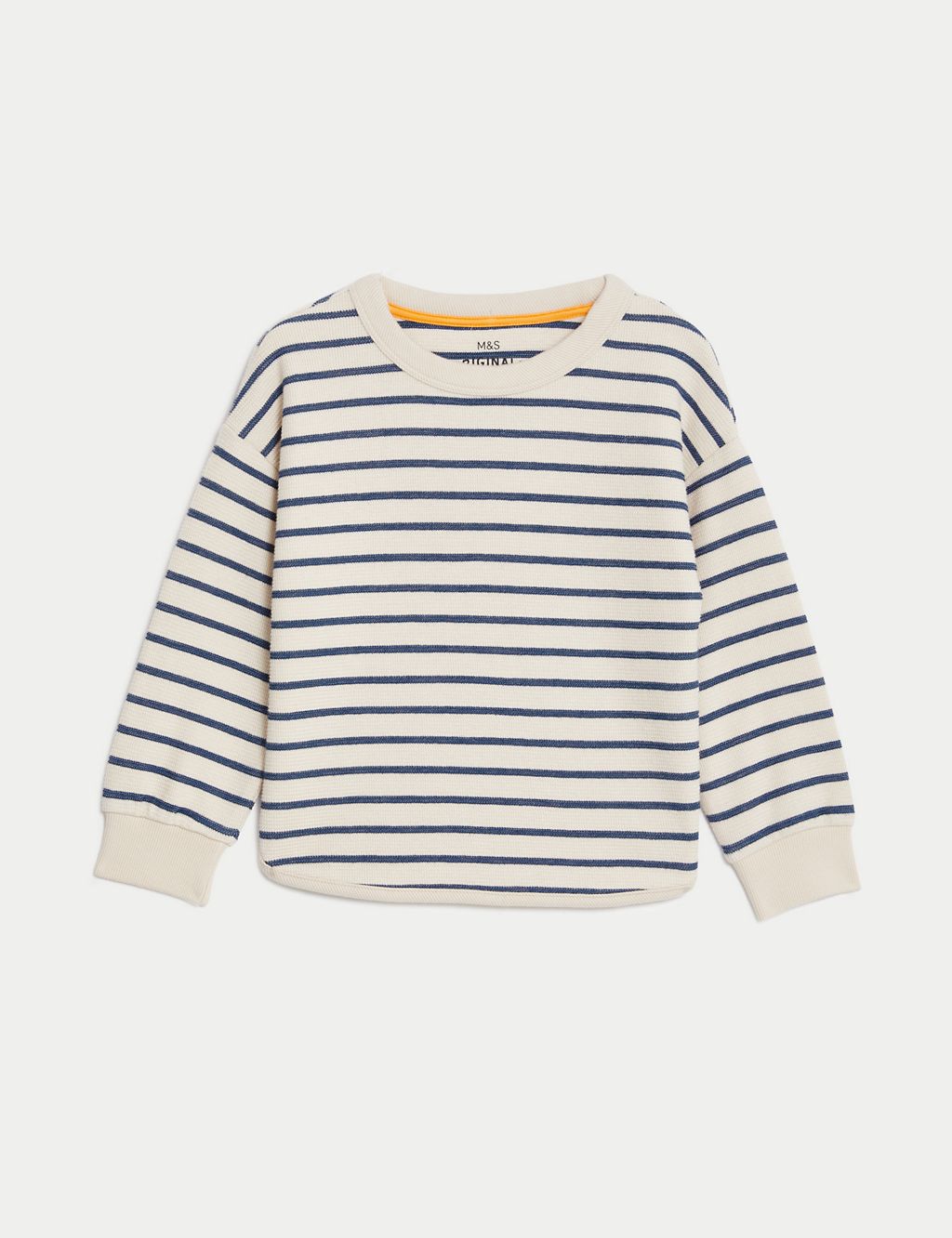 Cotton Rich Striped Sweatshirt (2-8 Yrs) 1 of 4