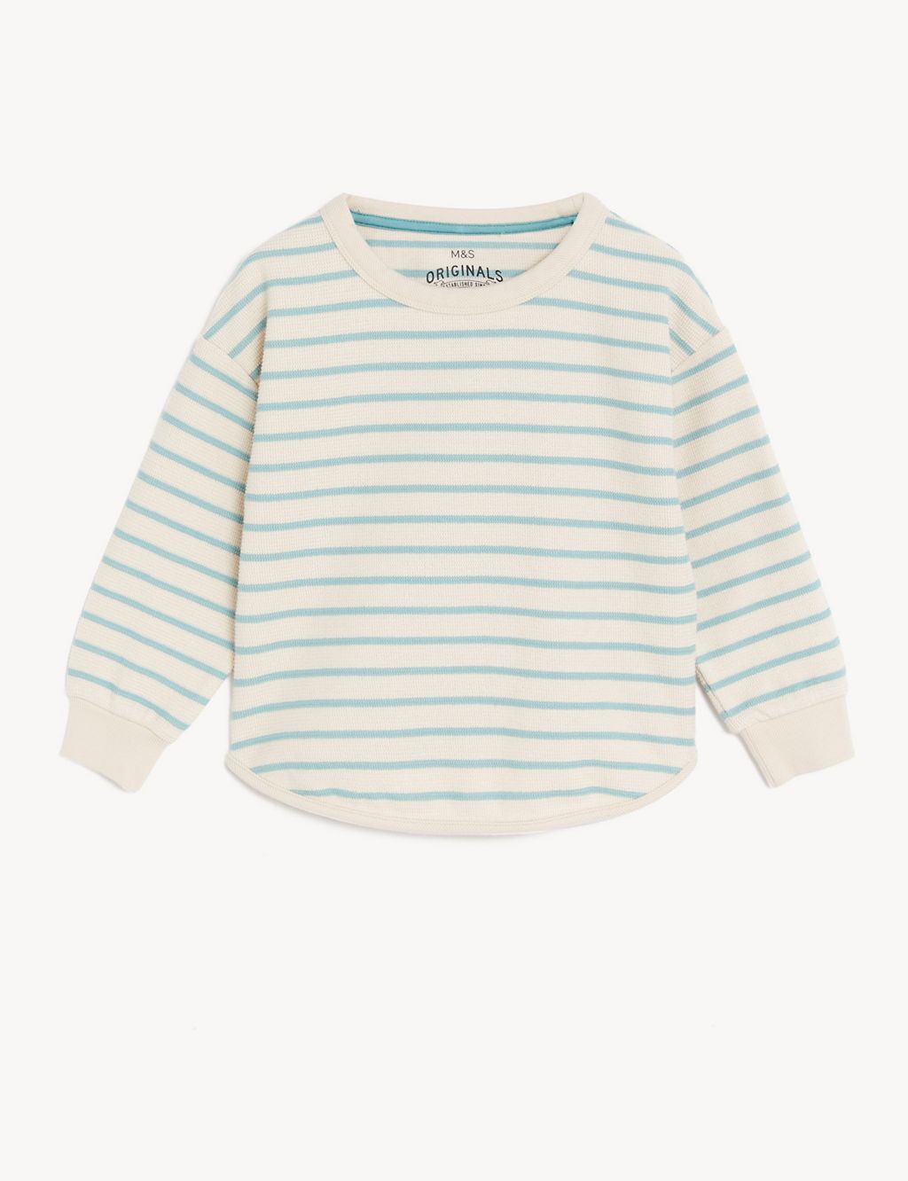 Cotton Rich Striped Sweatshirt (2-8 Yrs) 1 of 5