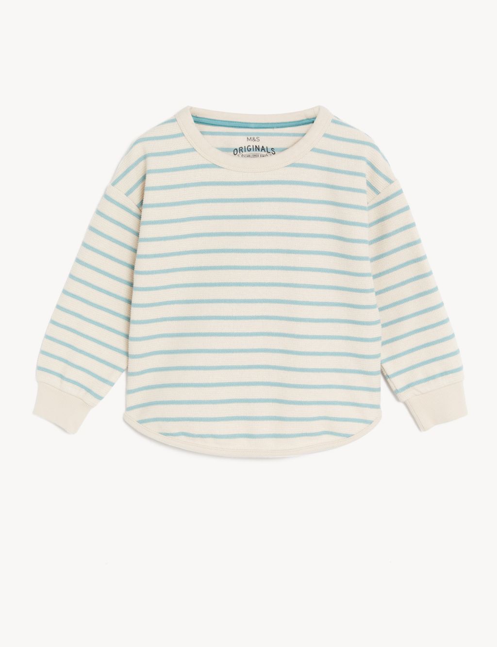 Cotton Rich Striped Sweatshirt (2-8 Yrs) 1 of 1