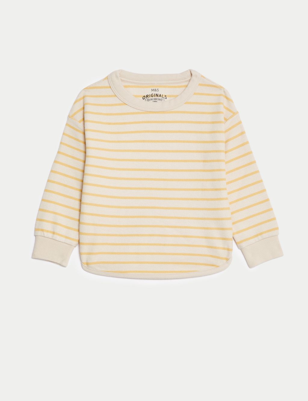 Cotton Rich Striped Sweatshirt (2-8 Yrs) 1 of 2