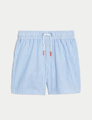 Cotton Rich Striped Swim Shorts (2-8 Yrs) Image 2 of 6