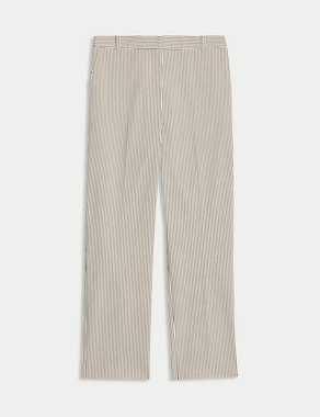 Cotton Rich Striped Tapered Trousers Image 2 of 6
