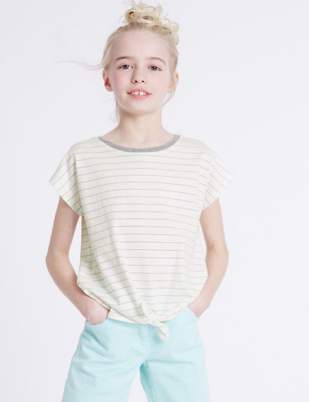 Cotton Rich Striped Top (3-14 Years) 3 of 5