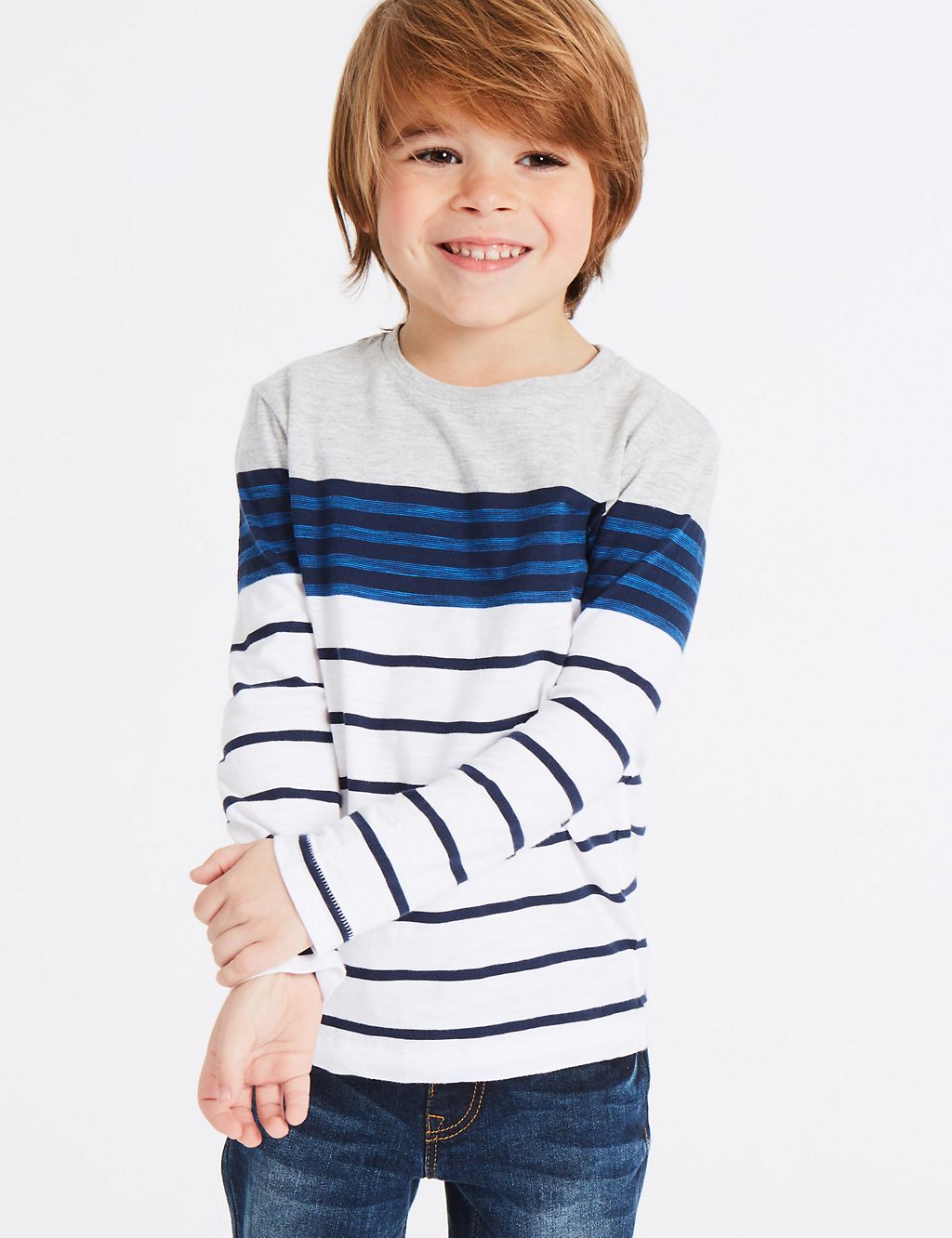 Cotton Rich Striped Top (3 Months - 7 Years) 3 of 6