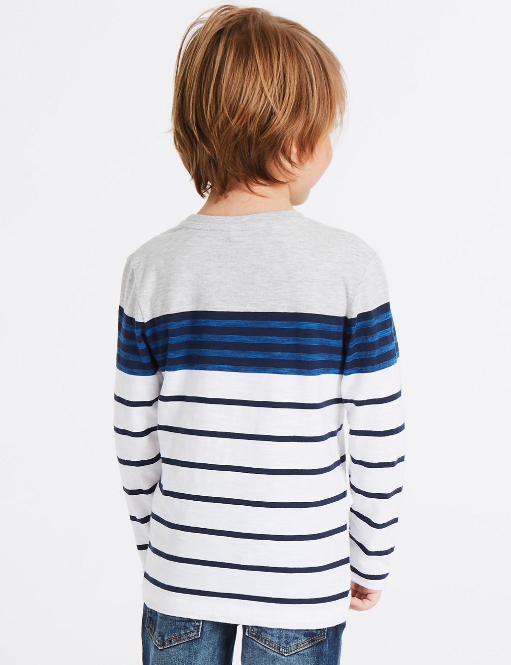 Cotton Rich Striped Top (3 Months - 7 Years) 2 of 6