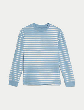 Cotton Rich Striped Top (6-16 Yrs) Image 2 of 5