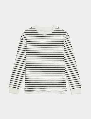 Cotton Rich Striped Top (6-16 Yrs) Image 2 of 5