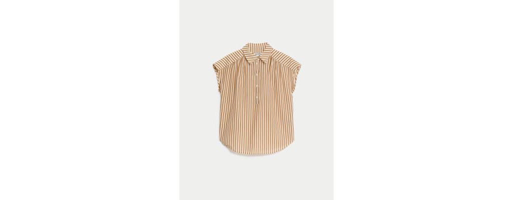 Cotton Rich Striped Top 1 of 6