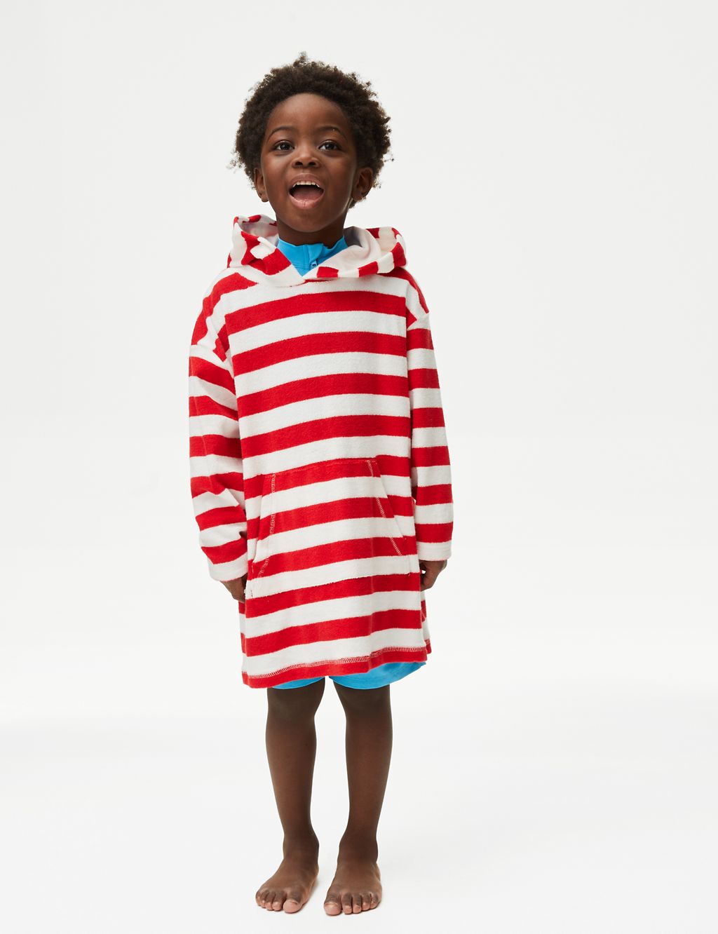 Cotton Rich Striped Towelling Poncho (2-8 Yrs) 3 of 4