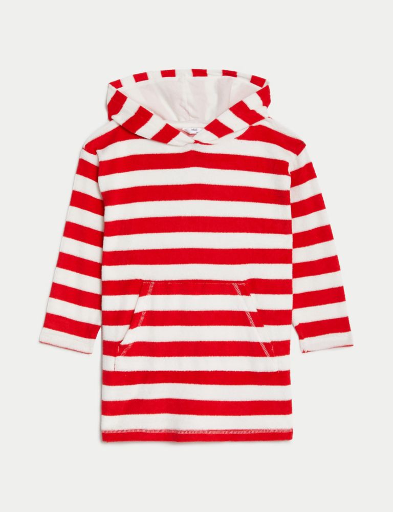 Cotton Rich Striped Towelling Poncho (2-8 Yrs) 2 of 4