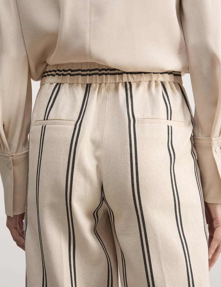 High waisted striped trousers 2025