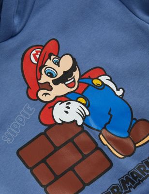 Cotton Rich Super Mario™ Hoodie (2-8 Yrs) Image 2 of 3