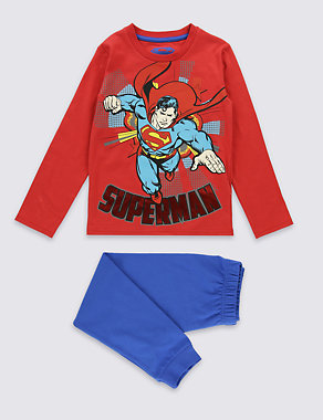Cotton Rich Superman™ Pyjamas (1-8 Years) Image 2 of 4