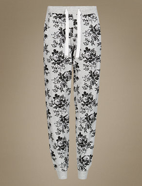 Cotton Rich Supersoft Floral Pyjama Bottoms Image 2 of 3
