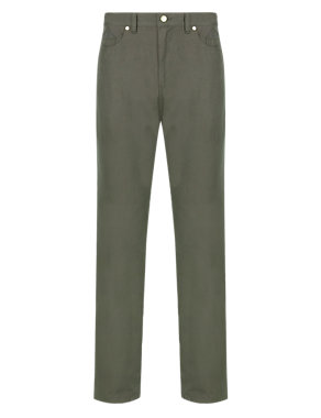 Cotton Rich Supersoft Tapered Leg Trousers Image 2 of 3