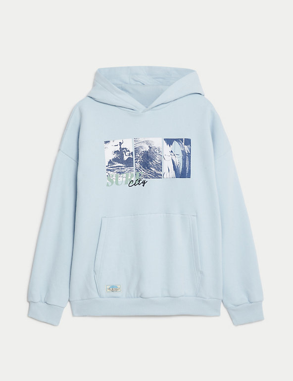 Cotton Rich Surf Hoodie (6-16 Yrs) Image 1 of 1