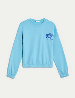 Cotton Rich Sweatshirt (6-16 Yrs) Image 2 of 5