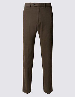 Cotton Rich Tailored Fit Chinos Image 2 of 3
