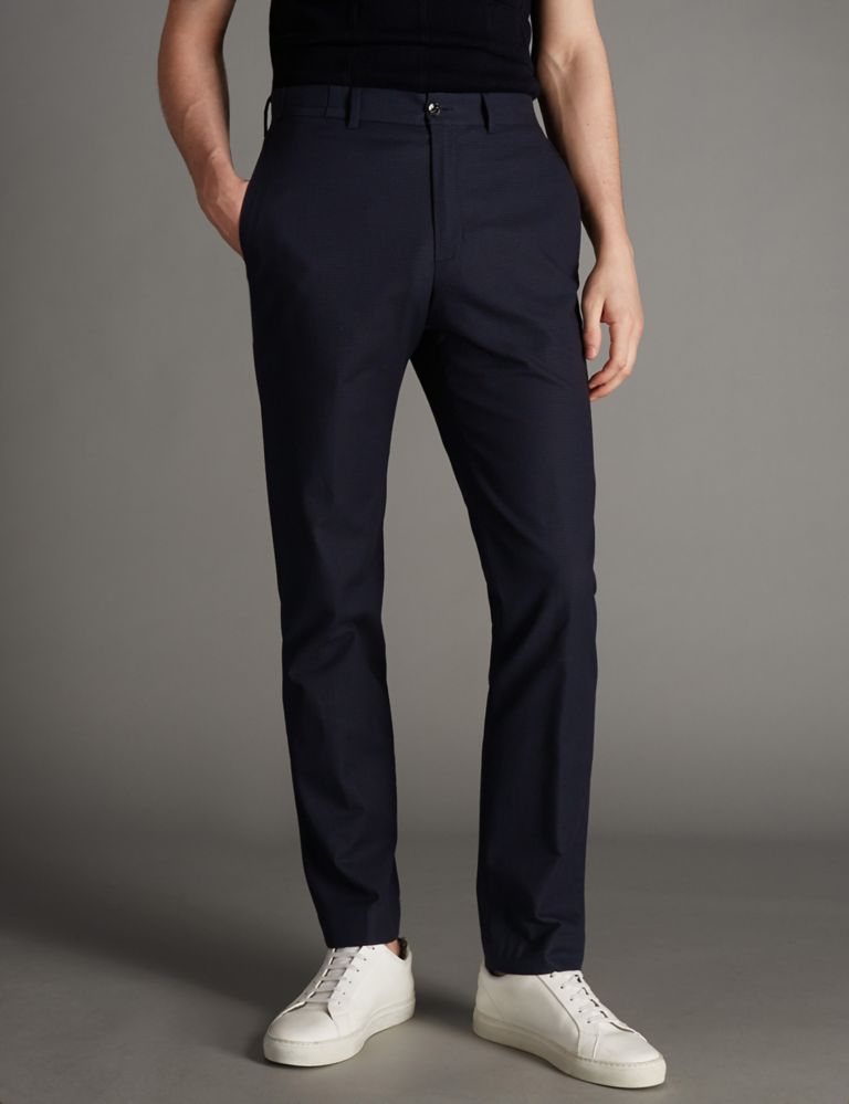 Cotton Rich Tailored Fit Chinos 1 of 3