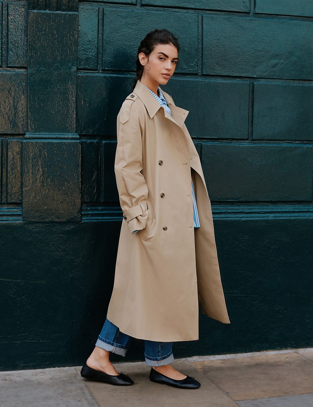 Cotton Rich Tailored Trench Coat 3 of 8