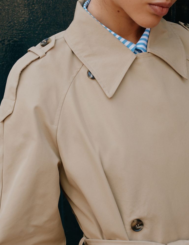 Cotton Rich Tailored Trench Coat 4 of 8