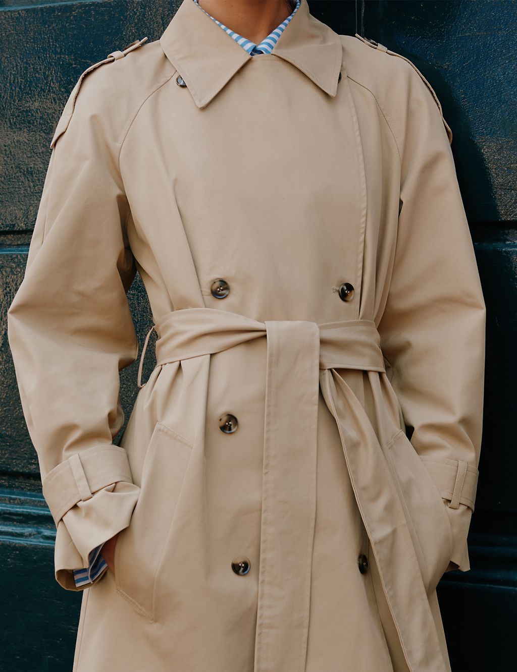Cotton Rich Tailored Trench Coat 8 of 8