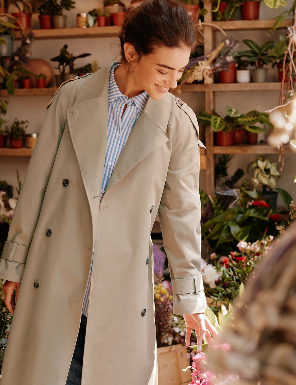 Cotton Rich Tailored Trench Coat 6 of 8