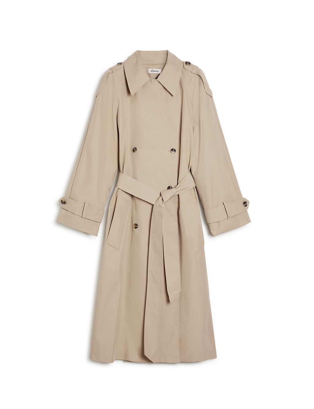Cotton Rich Tailored Trench Coat | Albaray | M&S