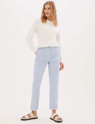 Cotton Rich Tapered Ankle Grazer Chinos 