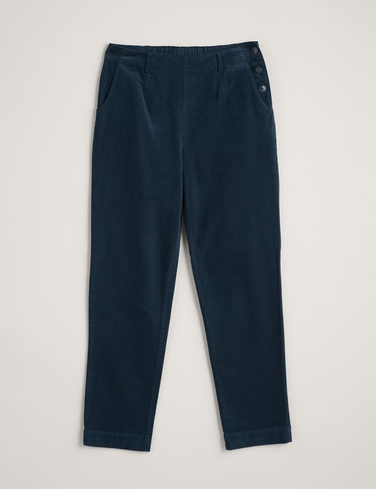 Cotton Rich Tapered Ankle Grazer Trousers 2 of 5