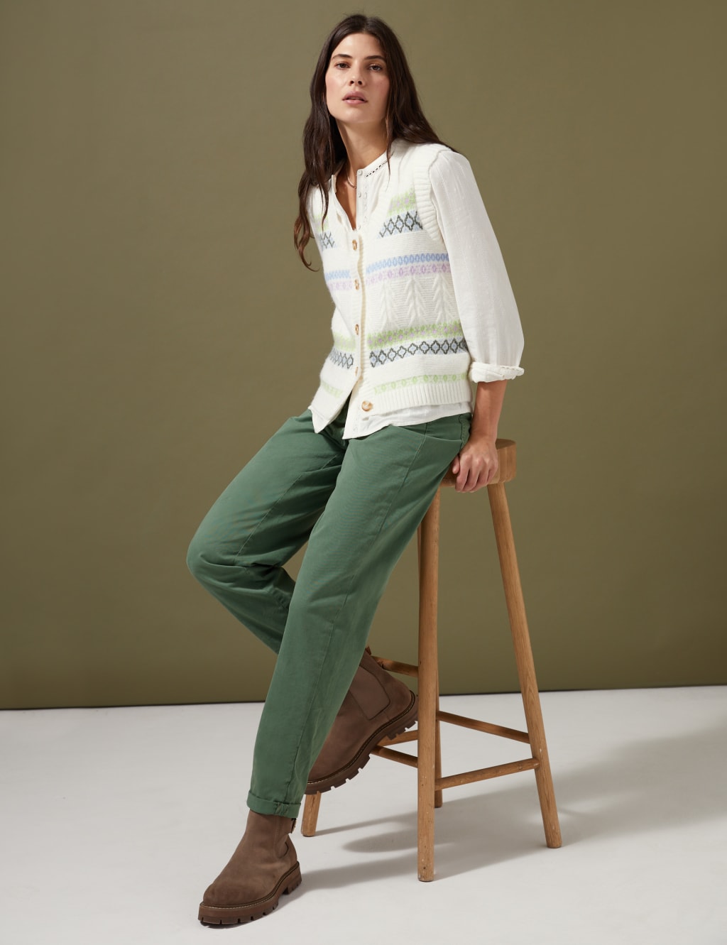 Cotton Rich Tapered Chinos 1 of 6