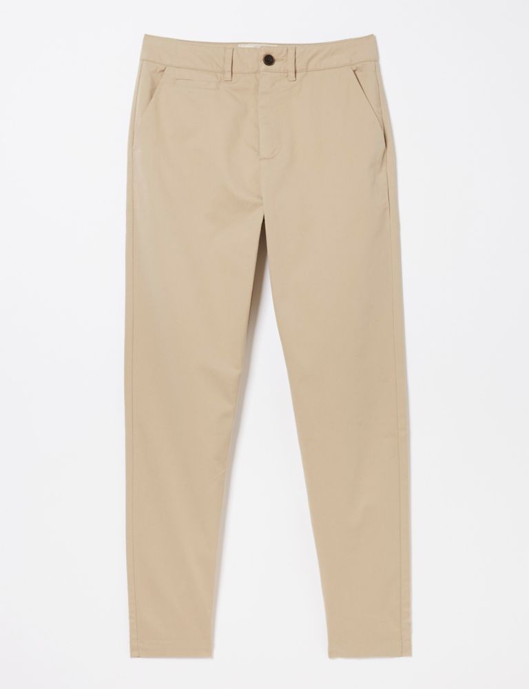 Cotton Rich Tapered Cropped Chinos 2 of 4