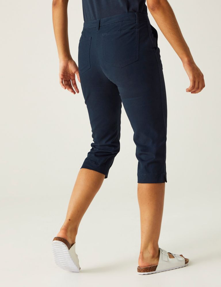 Cotton Rich Tapered Cropped Trousers 4 of 5