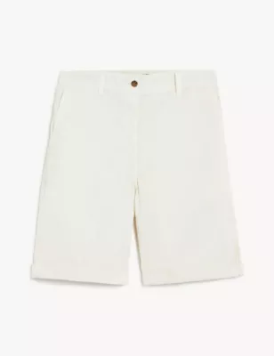 2pk Cotton Rich Tea Dyed Chino Shorts, M&S Collection