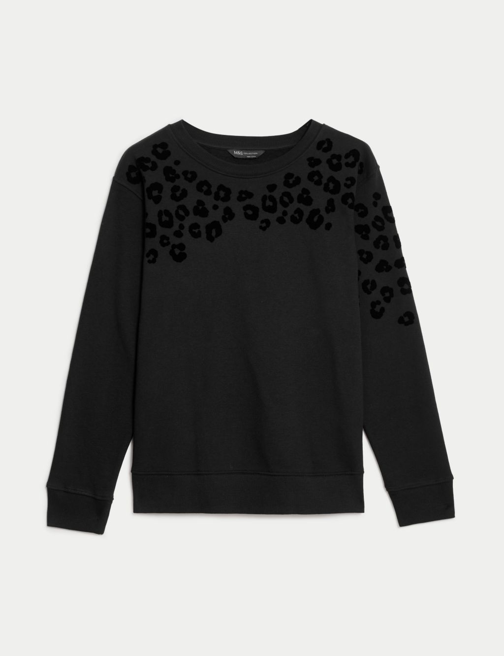 Buy Cotton Rich Textured Animal Print Sweatshirt | M&S Collection 