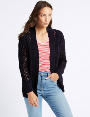 Cotton Rich Textured Cardigan Image 1 of 5