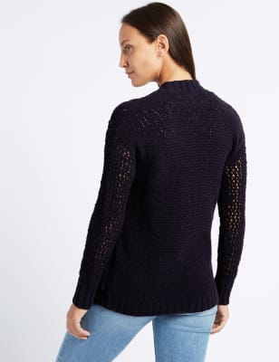 Cotton Rich Textured Cardigan Image 5 of 5