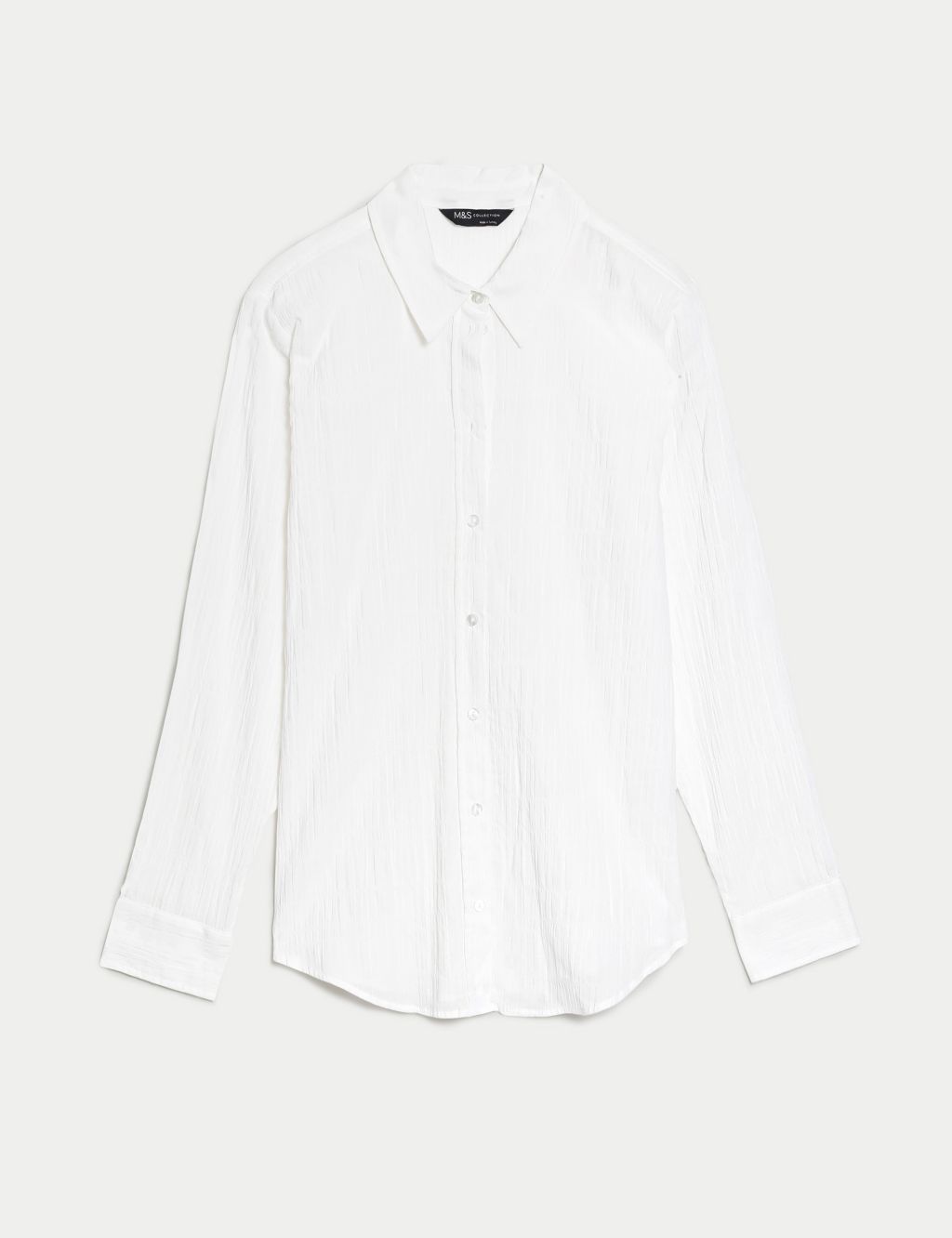 Cotton Rich Textured Collared Shirt | M&S Collection | M&S