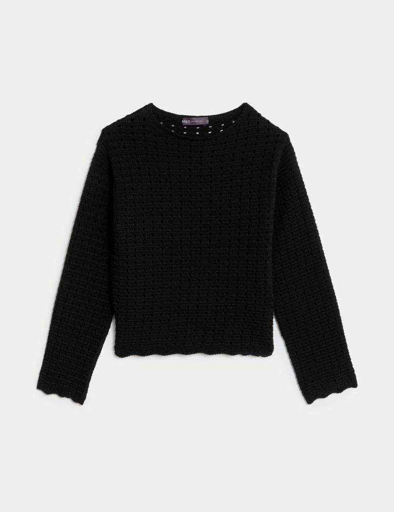 M&S Collection Cotton Rich Ribbed Collared Longline Jumper - ShopStyle  Sweaters