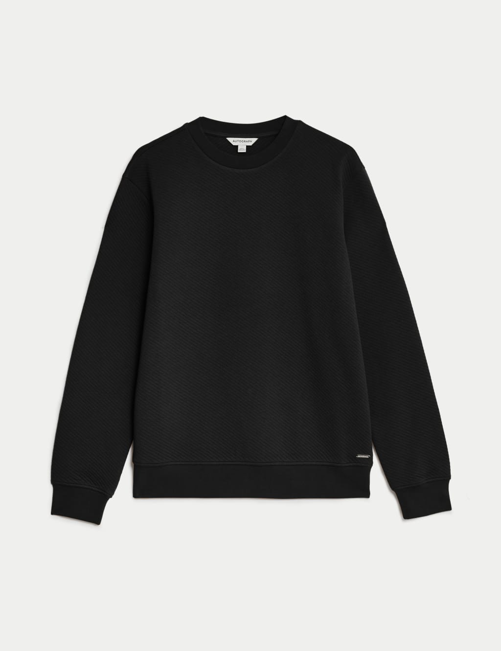 Cotton Rich Textured Crewneck Sweatshirt Autograph M S