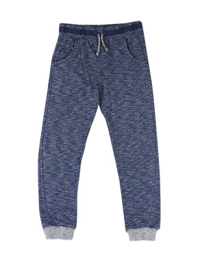 Cotton Rich Textured Joggers (5-14 Years) Image 2 of 3